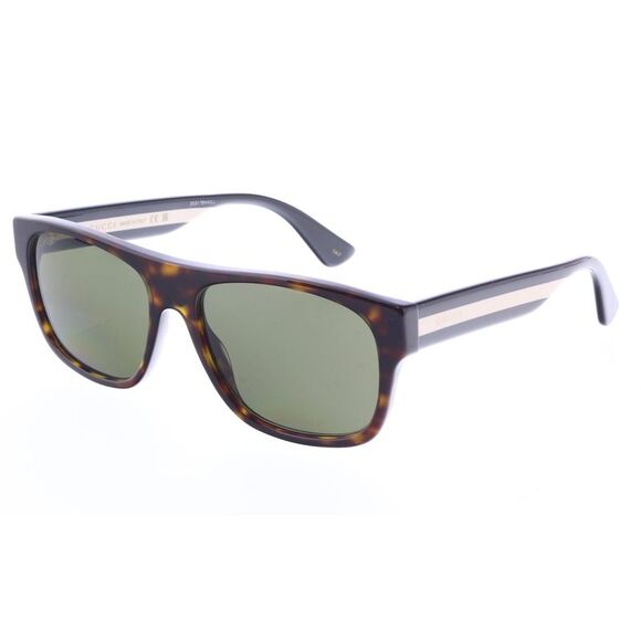 GG0341S-003 Tortoiseshell Square Sunglasses with Beige...